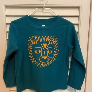 Tea Collection Teal, Long-Sleeve Lion T-shirt (2T)